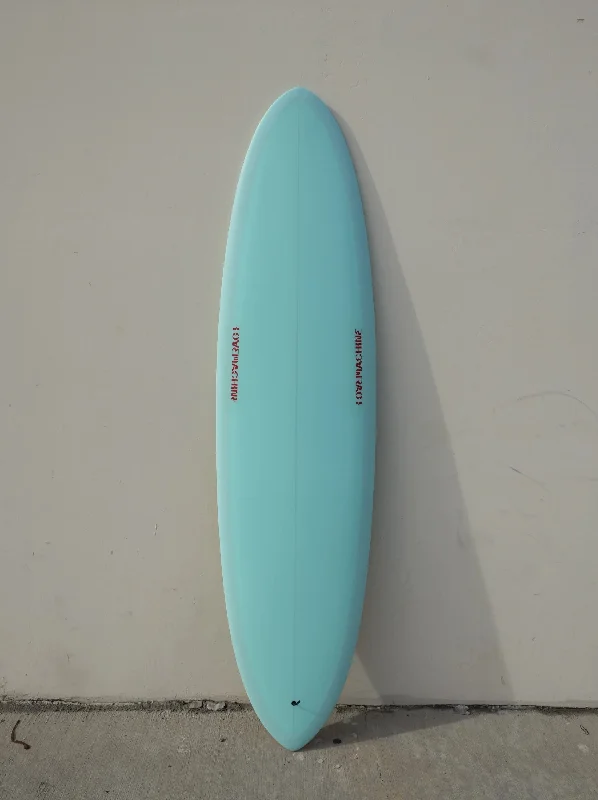 surfboards for balanced rides-LOVE MACHINE 7'4 THICK LIZZY I SEAFOAM/TAN OPAQUE SURFBOARD