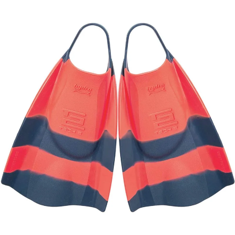 surfboard fins for smooth transitions between waves-Fins/Flippers - Hydro Tech 2 Bodyboard fins - Tang Navy