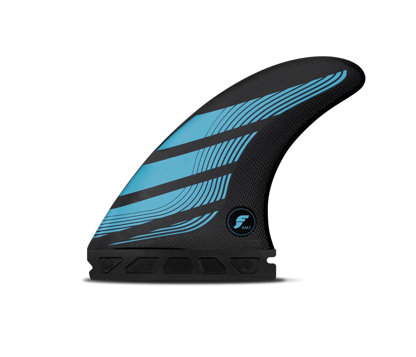 surfboard fins with reinforced edges for durability-Futures Fins - Al Merrick Alpha Series AM1 Thruster Fin Set - Carbon/Blue