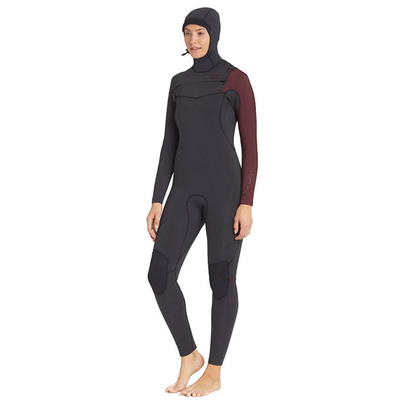 wetsuits for greater flexibility during paddling-Billabong Women's Furnace Carbon Comp 5/4 Hooded Wetsuit