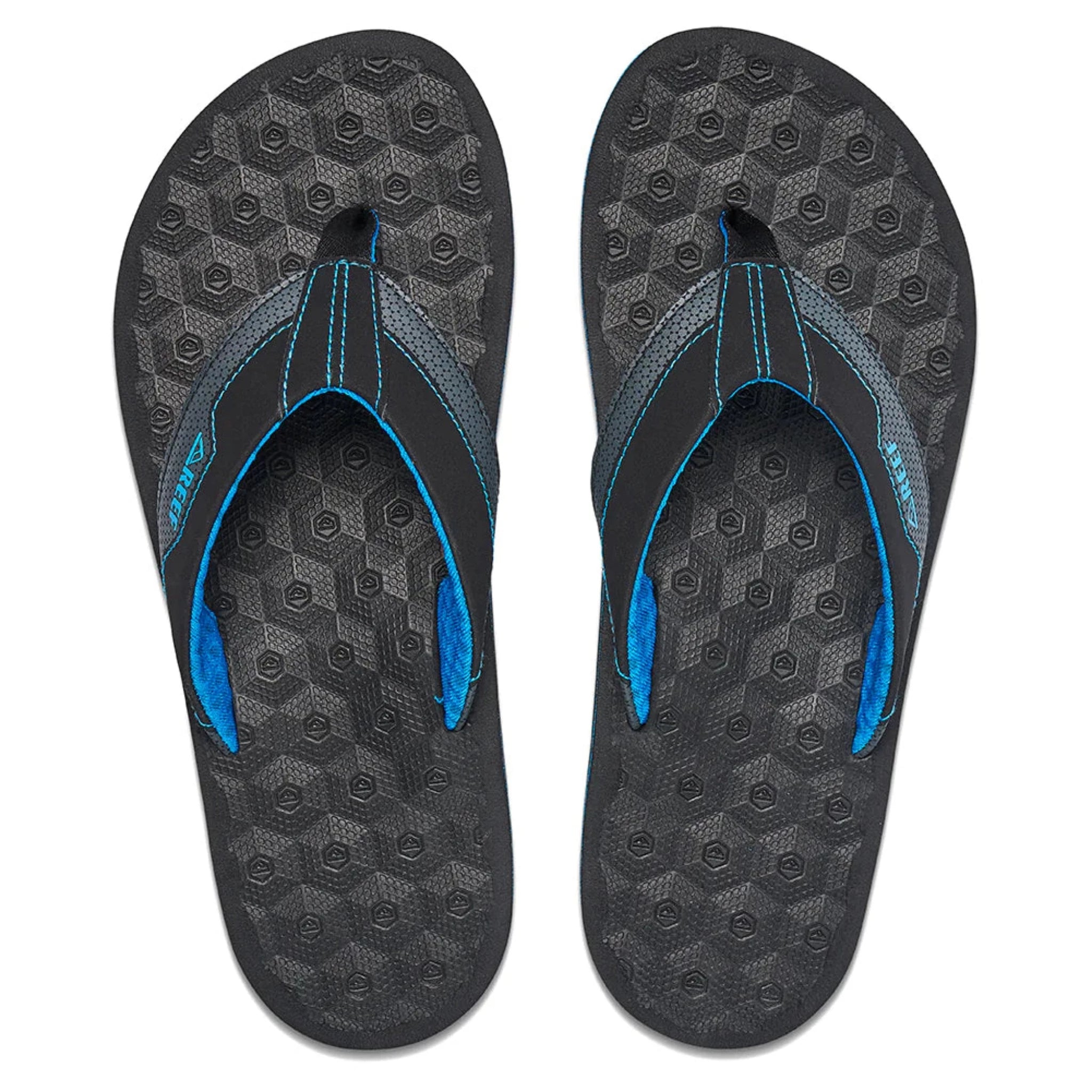 surf clothing with quick-dry materials-Reef Men's Ripper Reef Thongs - Black/Blue