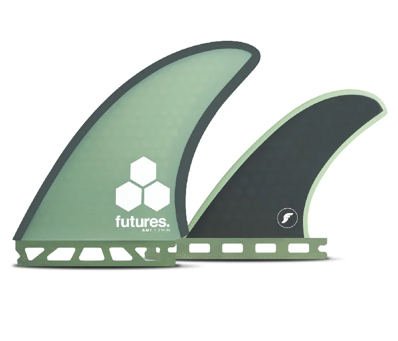 surfboard fins for tight cornering-Al Merrick Twin + 1 - Green/Grey