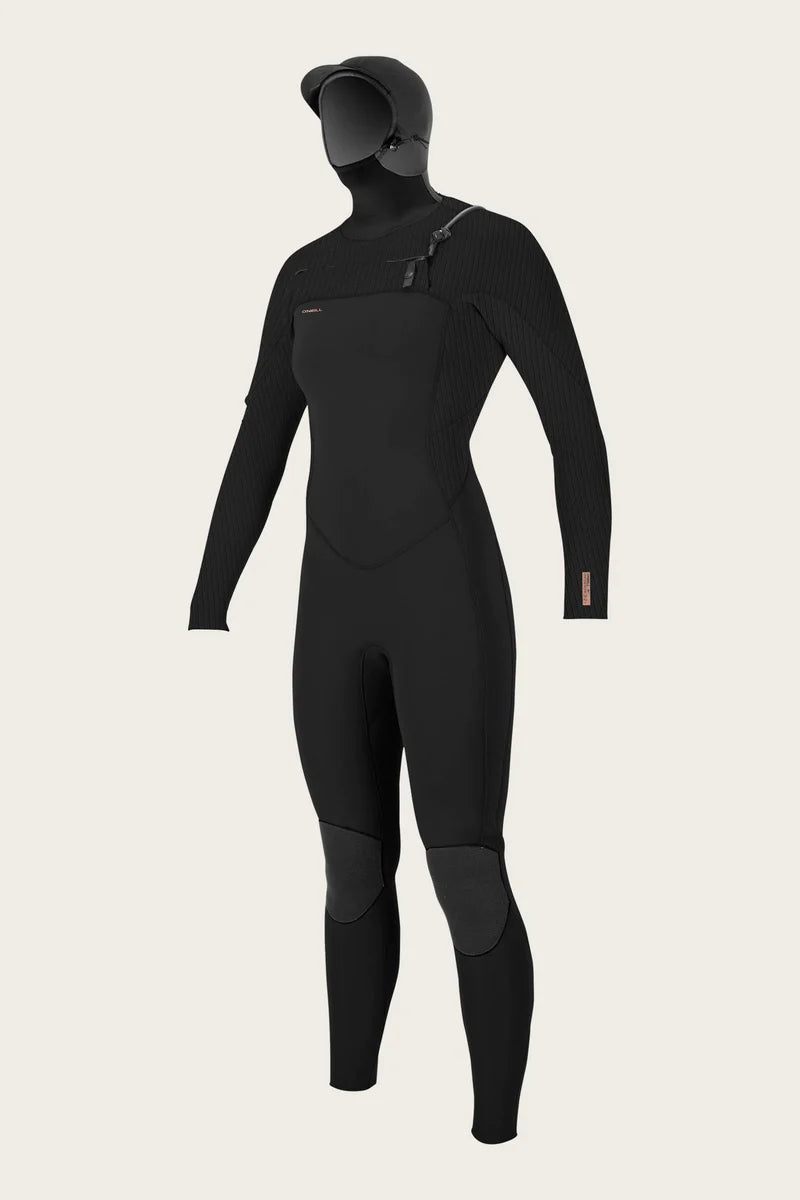 wetsuits with heat-retaining materials for cold environments-Women's O'Neill Hyperfreak 5.5/4mm Hooded Wetsuit