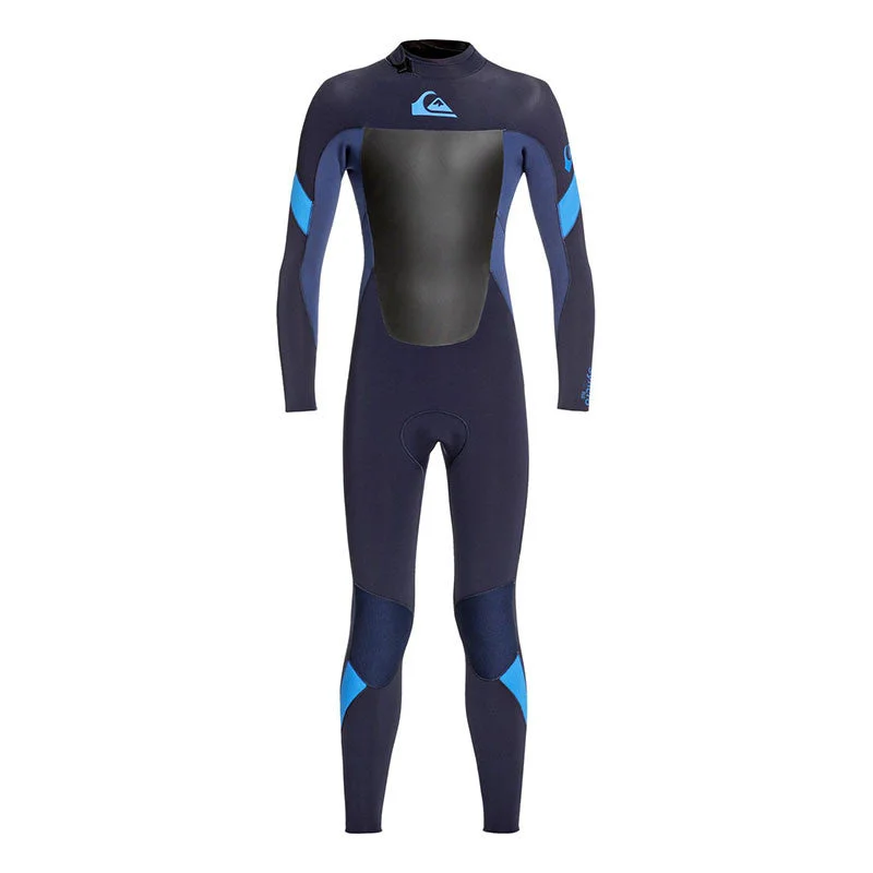 wetsuits with comfort-seam technology-Quiksilver Youth Syncro 5/4/3 Wetsuit - Dark Navy / Iodine Blue