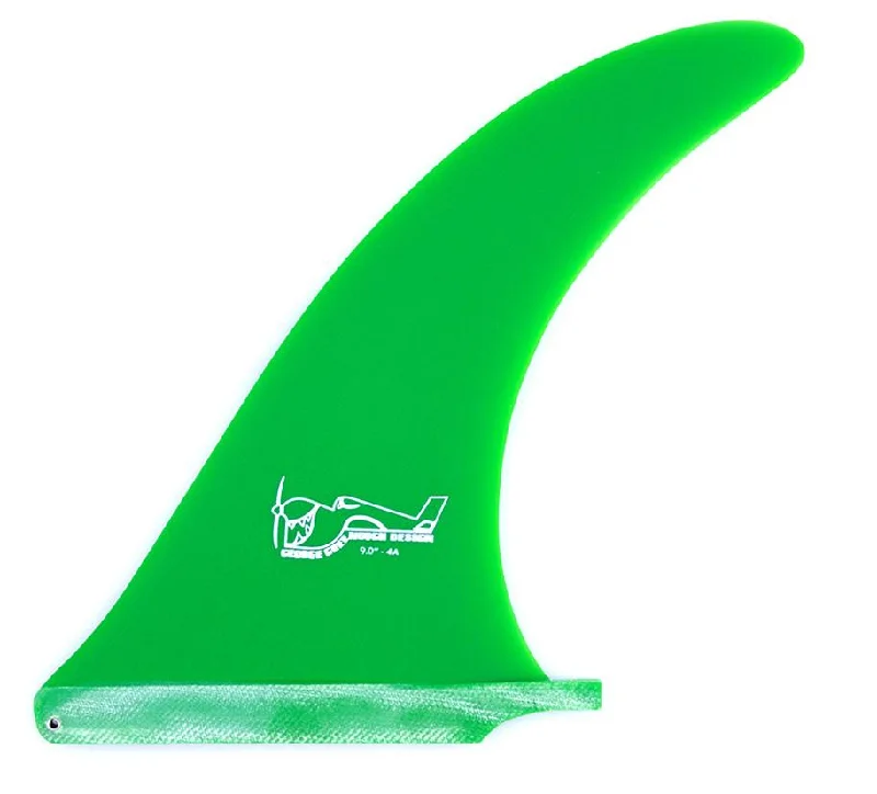 surfboard fins for high-control turns-Greenough 4A Longboard Fin 8" -  Irie Green