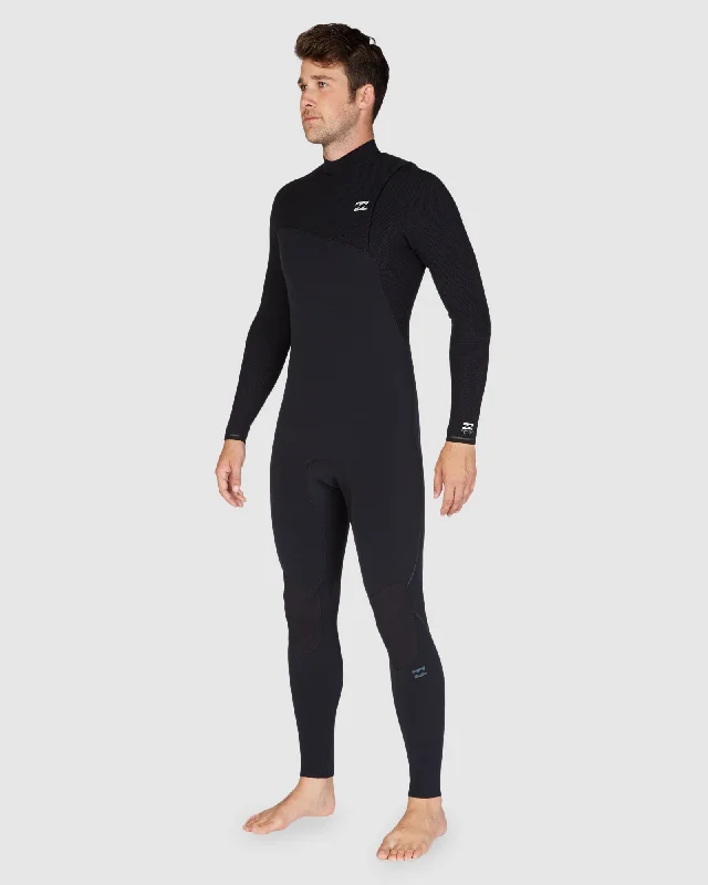 wetsuits for long-lasting wear-Mens 4/3mm Furnace Comp Chest Zip Wetsuit