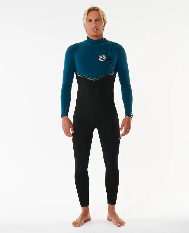 wetsuits for long-lasting comfort-E Bomb 3/2mm Zip Free - Blue/Green (2024)