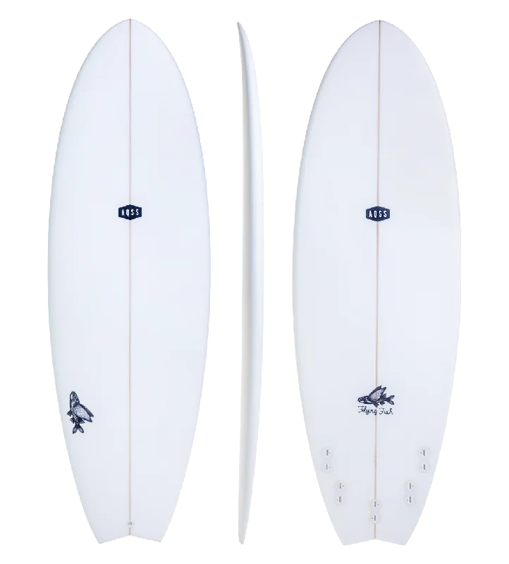 surfboards with fast response to wave shape-Flying Fish Funboard - Clearskin