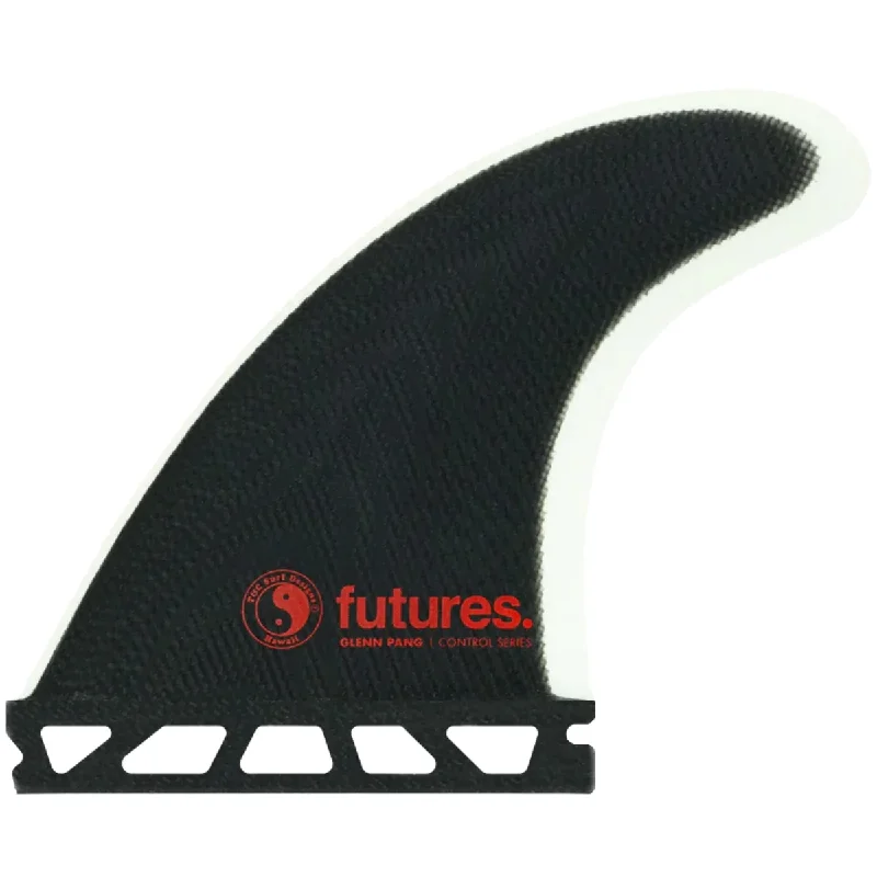 surfboard fins for all-surf conditions-GP3 Fiberglass Thruster Blk/Wht Large Fins