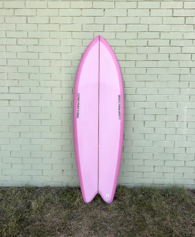 surfboards for easy wave handling-*Blem* 5'3" Lovemachine Surfboards Wills Fish - Pink