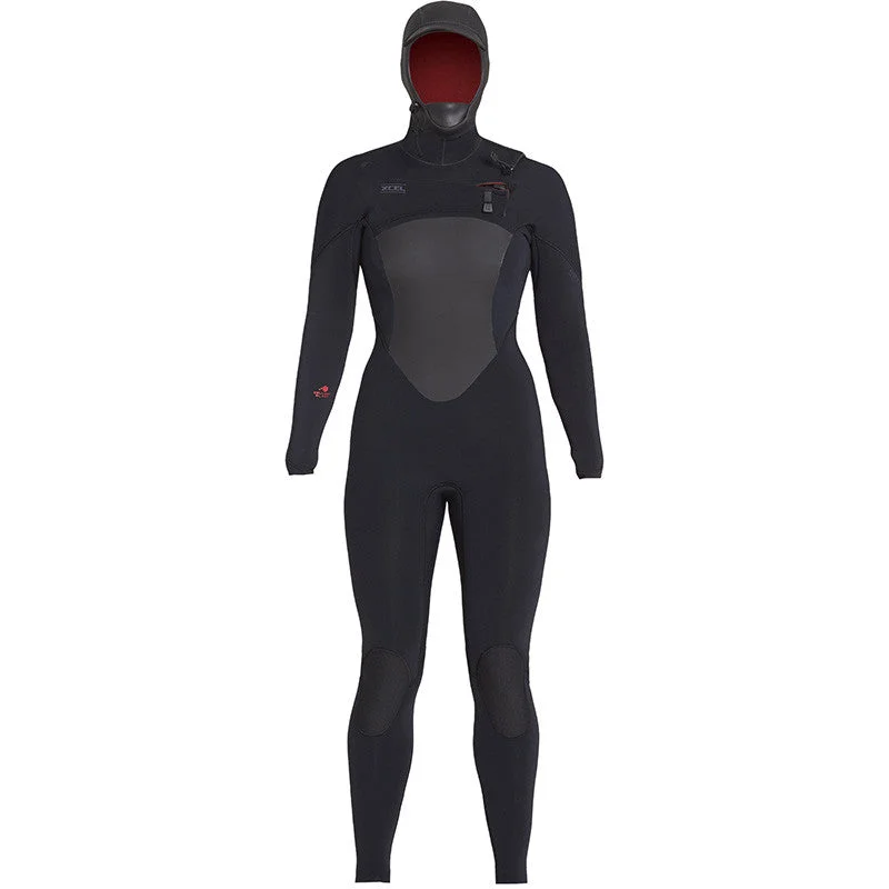 wetsuits for waterproof zipper technology-Xcel Women's Drylock 5/4 Hooded Wetsuit