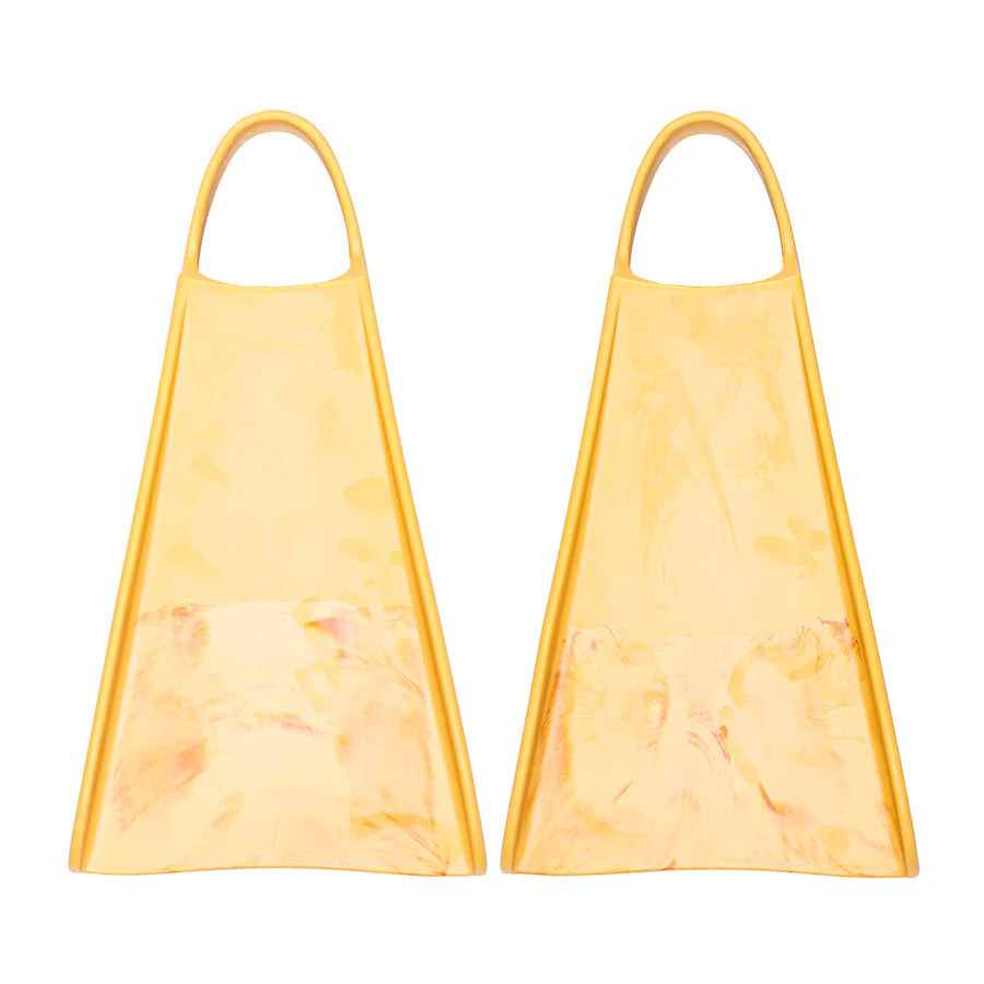 surfboard fins for ultimate wave stability-Yucca Soft Flex Fins Team Mom (light yellow with slight brush stroke of pink)