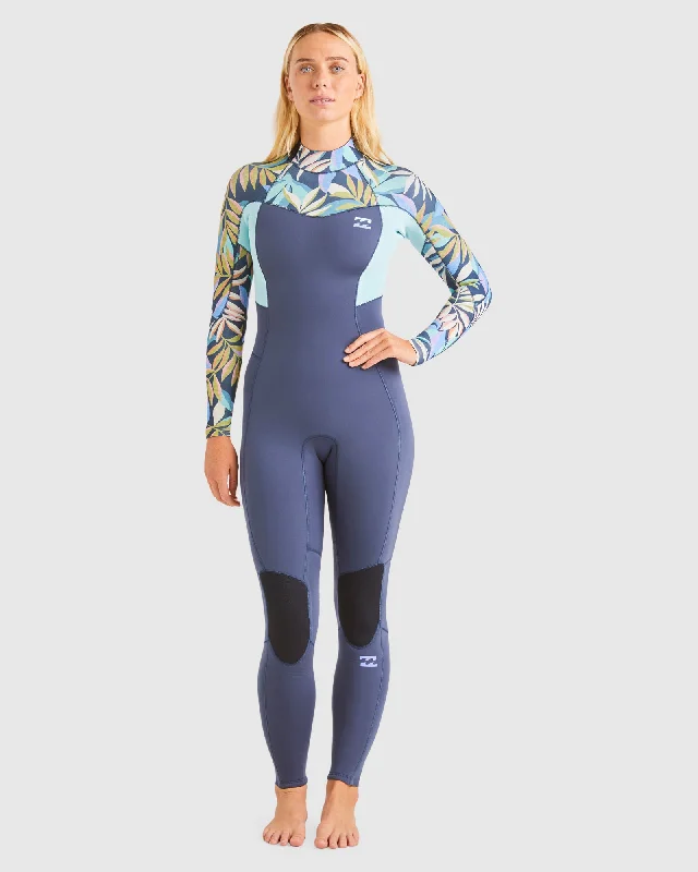 wetsuits for tropical waters-Womens 3/2mm Synergy Back Zip Steamer Wetsuit