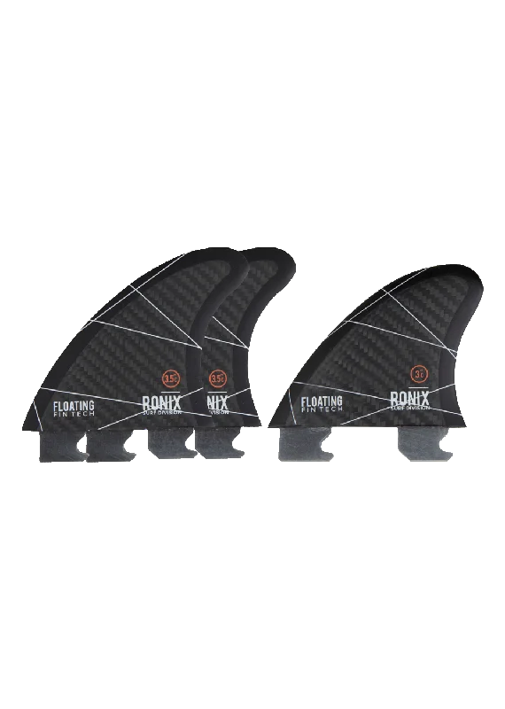 surf clothing for better water resistance-FIN-S FLOATING SURF FIN 3 PACK - 2 X 3.5" & 1 X 3.0"