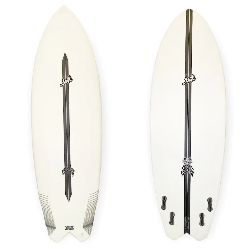 surfboards for better foot placement-Lost 5'8" Hydra White Lightspeed