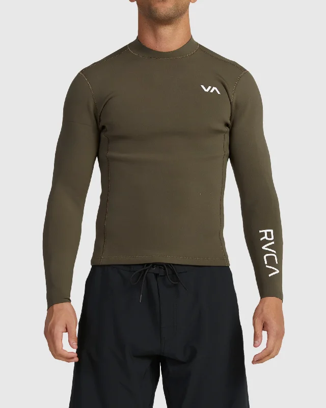 wetsuits with heat-retaining materials for cold environments-Mens Balance Back Zip Wetsuit Top