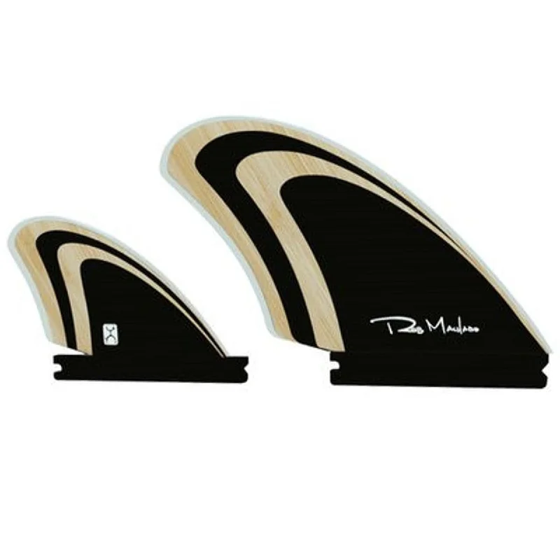 surfboard fins for all-surf conditions-ENDORFINS QUAD - Machado Seaside Quad Fin - Single Tab - Bamboo/Black - single tab  (SCREWS INTO FUTURES FIN BOX)