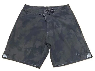 surf clothing for beach-to-water-to-beach versatility-Imperial Motion Minimalist Boardshort - Black Scratch Camo