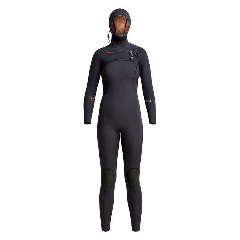 wetsuits for high-speed water sports-Xcel Women's Comp X Hooded 4.5/3.5 Wetsuit