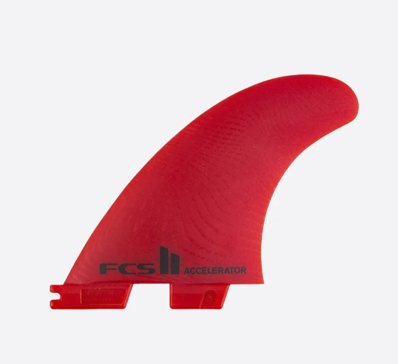 surfboard fins for tight cornering-FCS II Accelerator Neo Glass Red Tri Fins