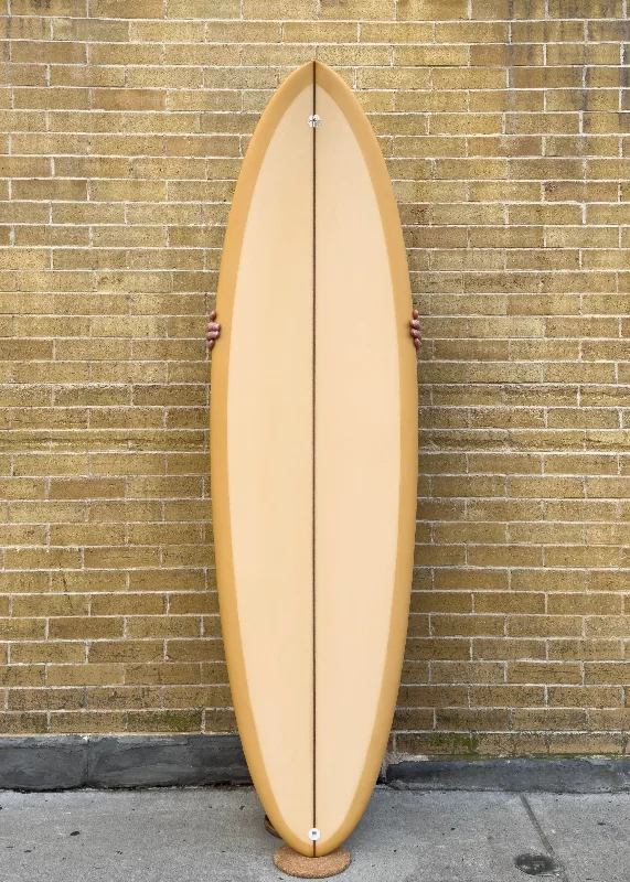 surfboards with soft-top construction for safety-6'4" Simon Shapes Round Pin Quad