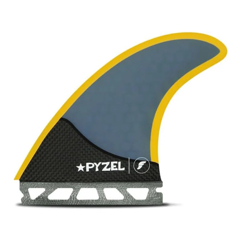 surfboard fins for precision control in all waves-Futures - THRUSTER - Pyzel Honeycomb/Carbon Blue/Yellow Large