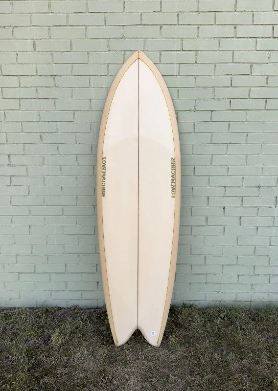 surfboards with a fast rocker for quick turns-5'9" Lovemachine Surfboards Wills Fish - Tan