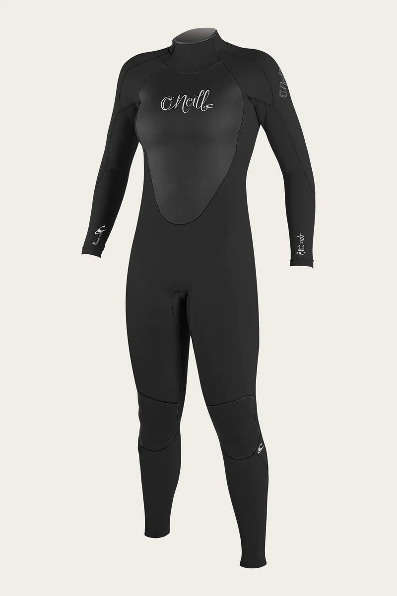 wetsuits with internal lining for extra comfort-O'Neill Womens Epic 4/3 Wetsuit - Back Zip