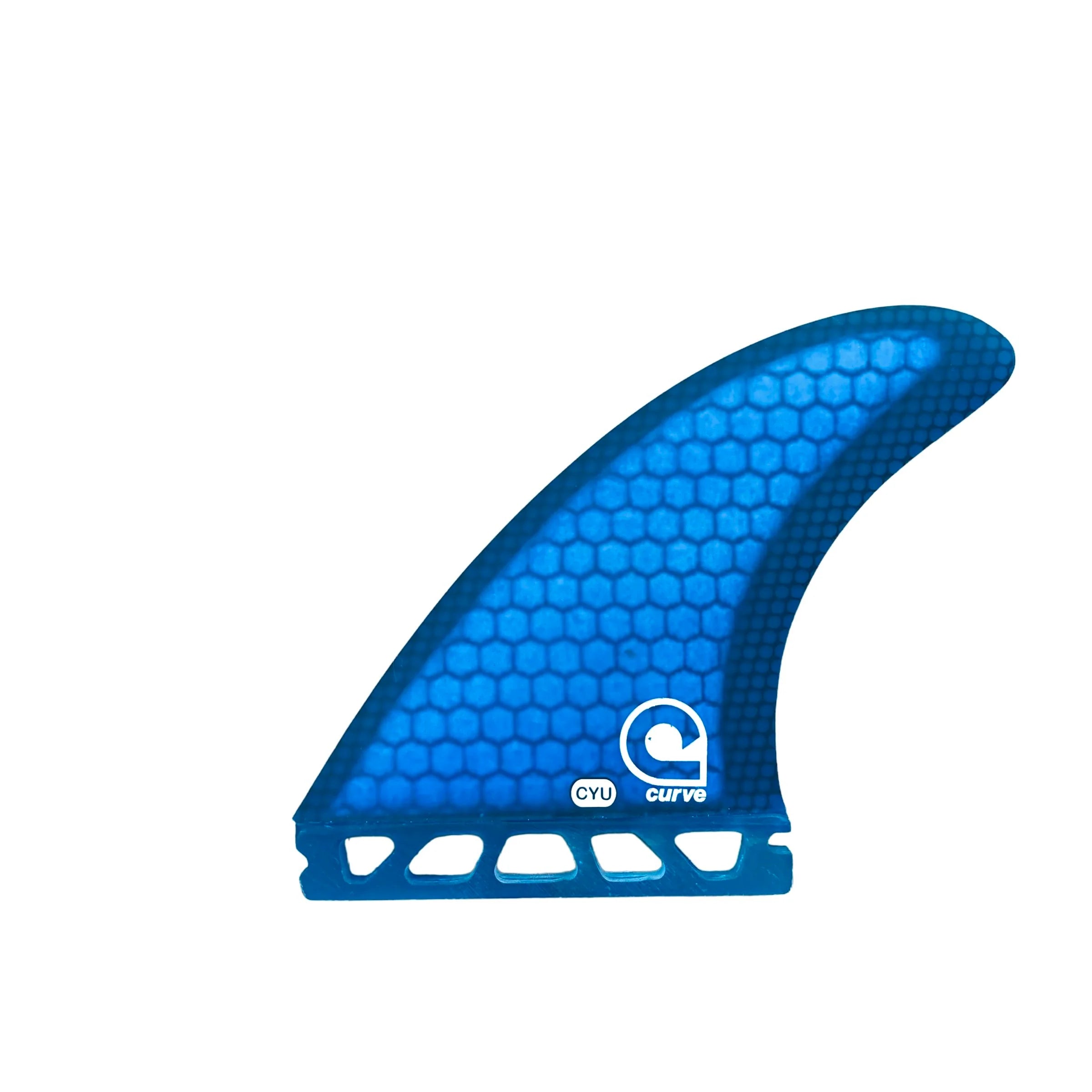 surfboard fins for faster acceleration-Surfboard Fins YU - Thruster Single Tab - CARBON MESH