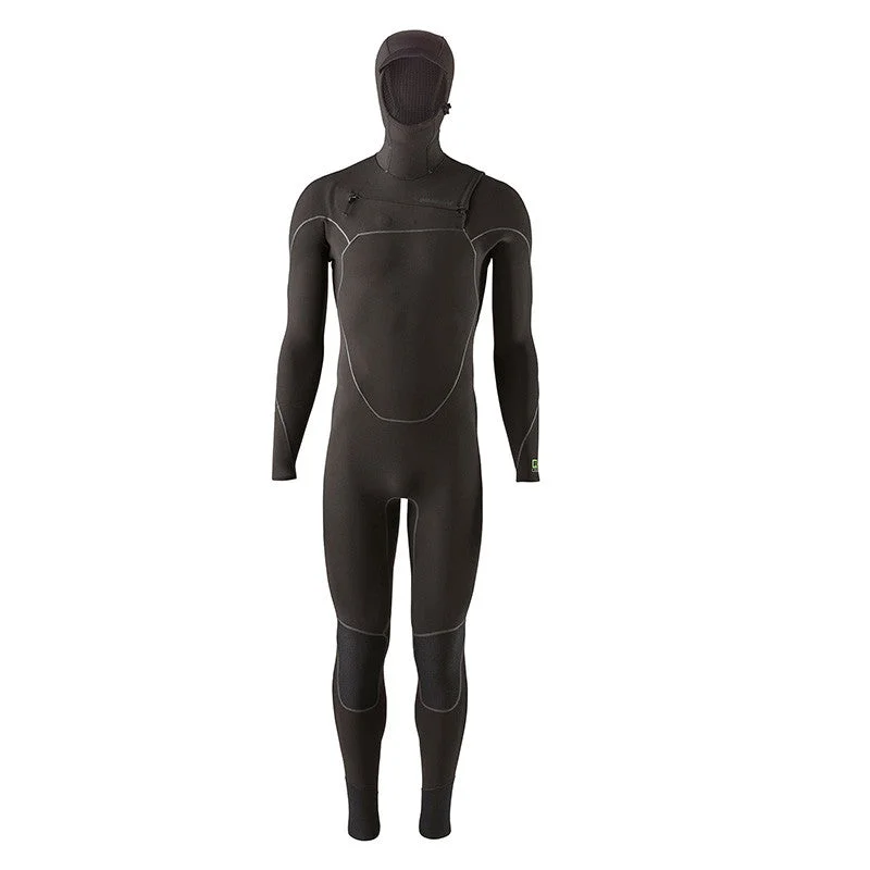 wetsuits for long exposure in colder waters-Patagonia R2 Yulex Front Zip Hooded Wetsuit