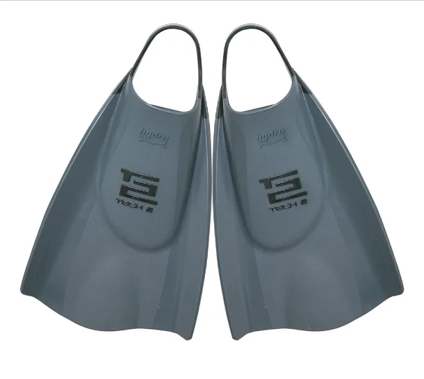 surfboard fins with high aspect ratios for speed-Fins/Flippers - Hydro Tech 2 Bodyboard fins - Grey