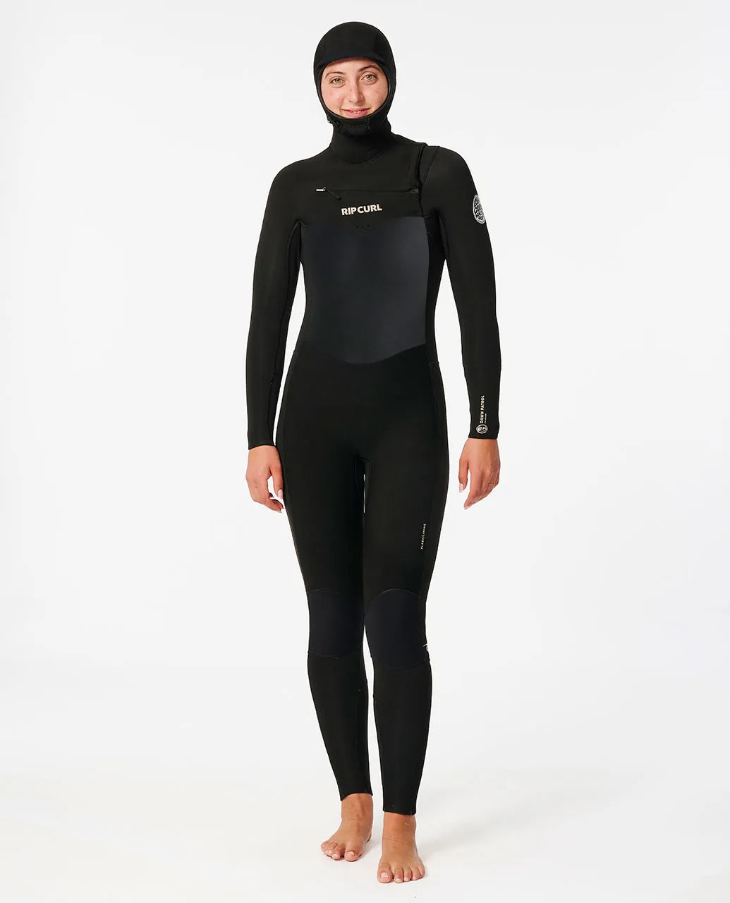 wetsuits for surf beginners-Rip Curl Womens Dawn Patrol 5/4 Hooded Wetsuit - Sizes Vary