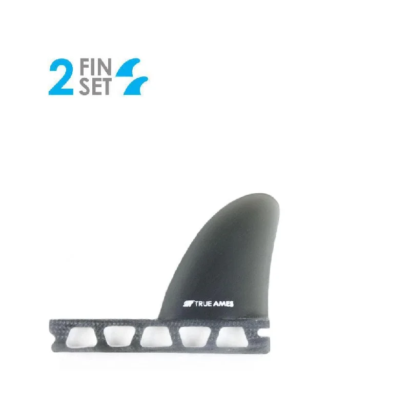 surfboard fins with low drag for enhanced speed-True Ames 2.6" Futures Sidebite Fins - Smoke/Fiberglass