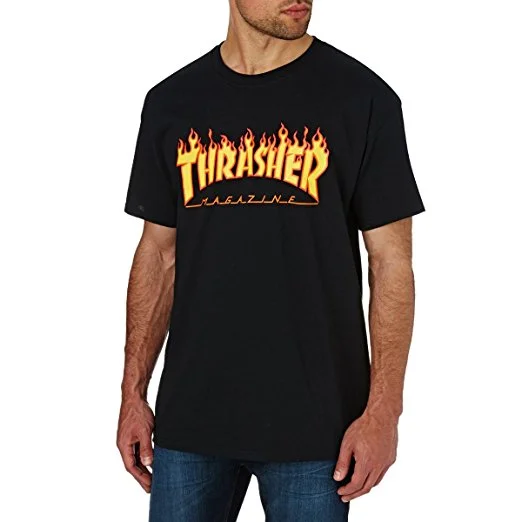 surfboards for high-speed rides-Thrasher Flame Logo Tee - AST Colors