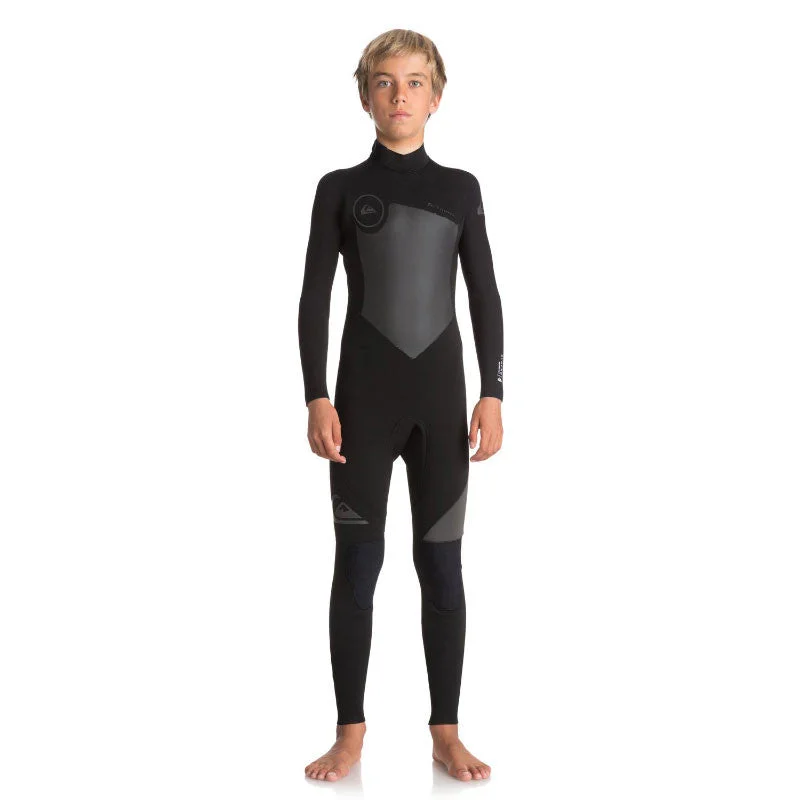 best wetsuits for fast drying-Quiksilver Youth Syncro 5/4/3 Back Zip Wetsuit