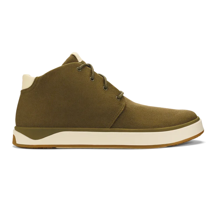 surf clothing with eco-friendly materials-Olukai Men's Papaku Canvas Chukka Boots