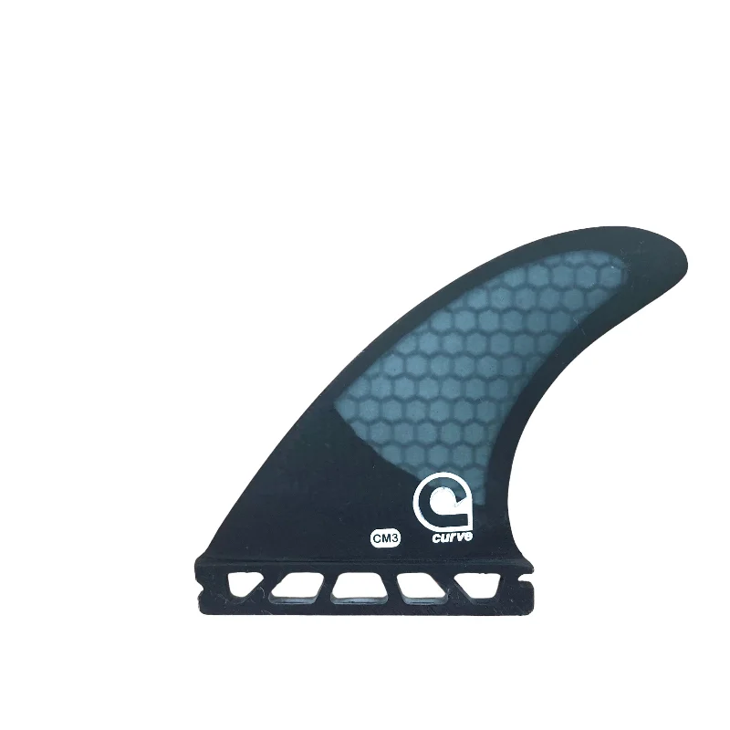 surfboard fins for high performance in all wave types-Surfboard Fins CM3 Single Tab Thruster - CARBON BASE