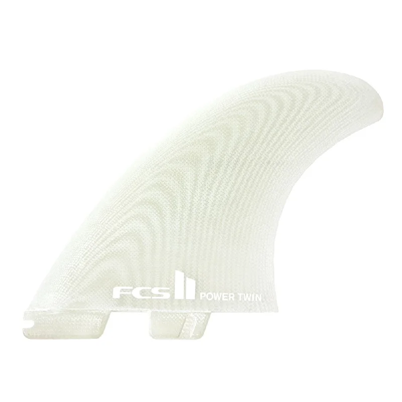 surfboard fins for wave-holding in fast conditions-FCS II Power Twin PG Clear Fins