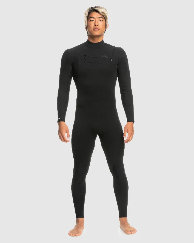 wetsuits with body contouring fit for better performance-Mens 4/3mm Highline Chest Zip Wetsuit