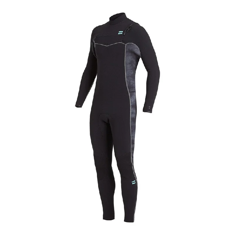 wetsuits for long-lasting comfort-Billabong Revolution Pro 3/2 Chest Zip Wetsuit - Black Tie Dye