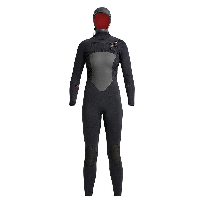 wetsuits with internal lining for extra comfort-Xcel Women's Drylock 6/5 Hooded Wetsuit