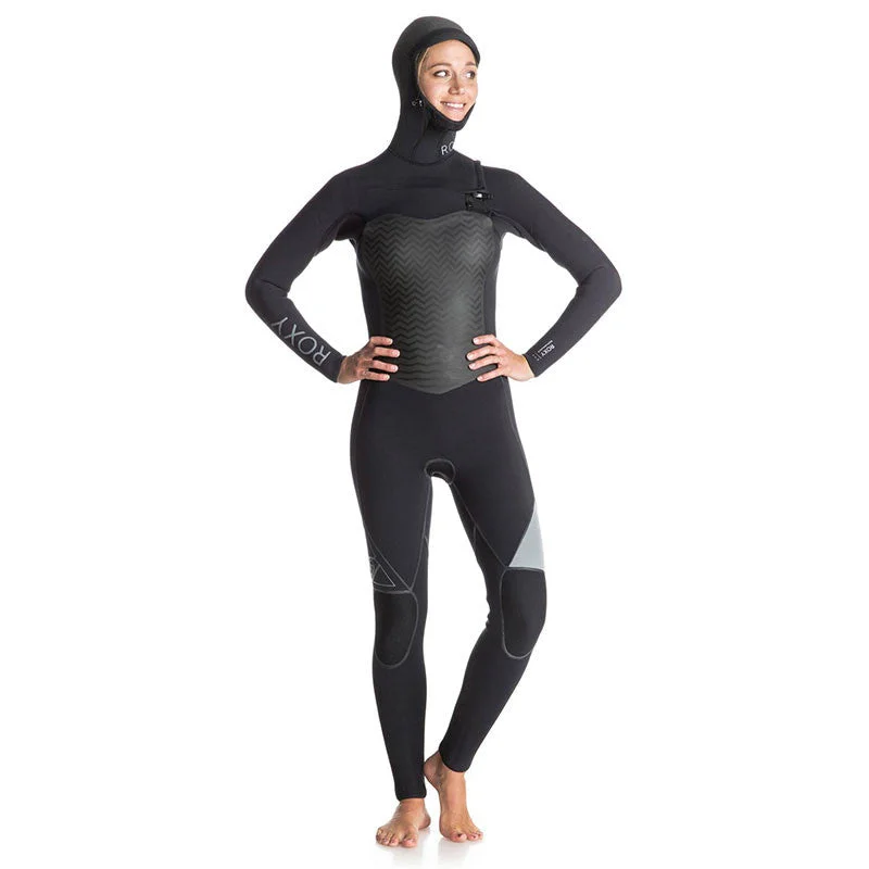 wetsuits for deep-sea diving-Roxy 2017/2018 Women's Performance 5/4/3 Hooded Wetsuit