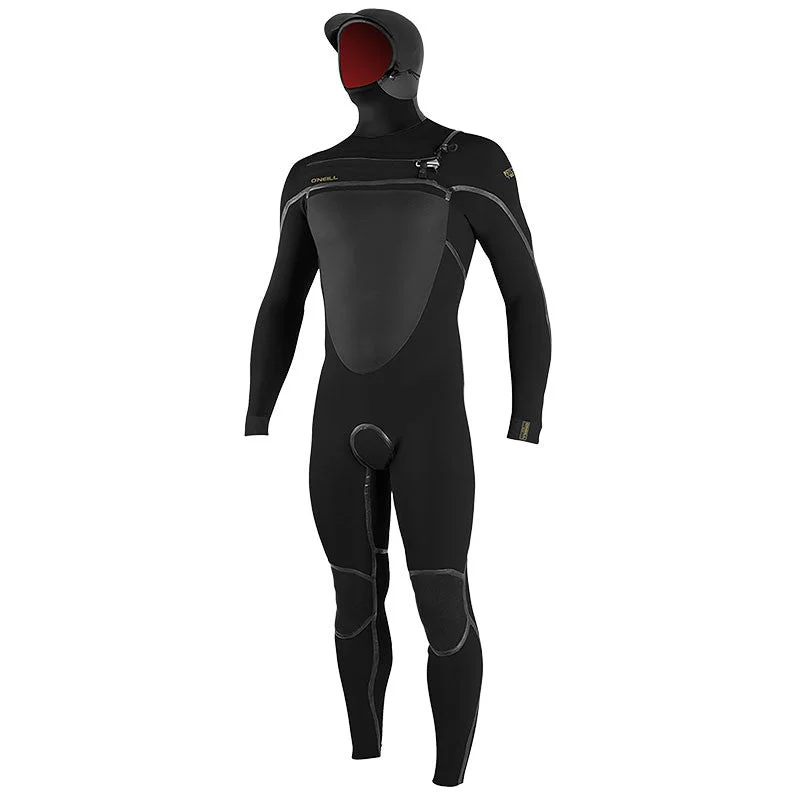 best wetsuits for swimmers with sensitive skin-O'Neill Psycho Tech 5.5/4+ Hooded Wetsuit