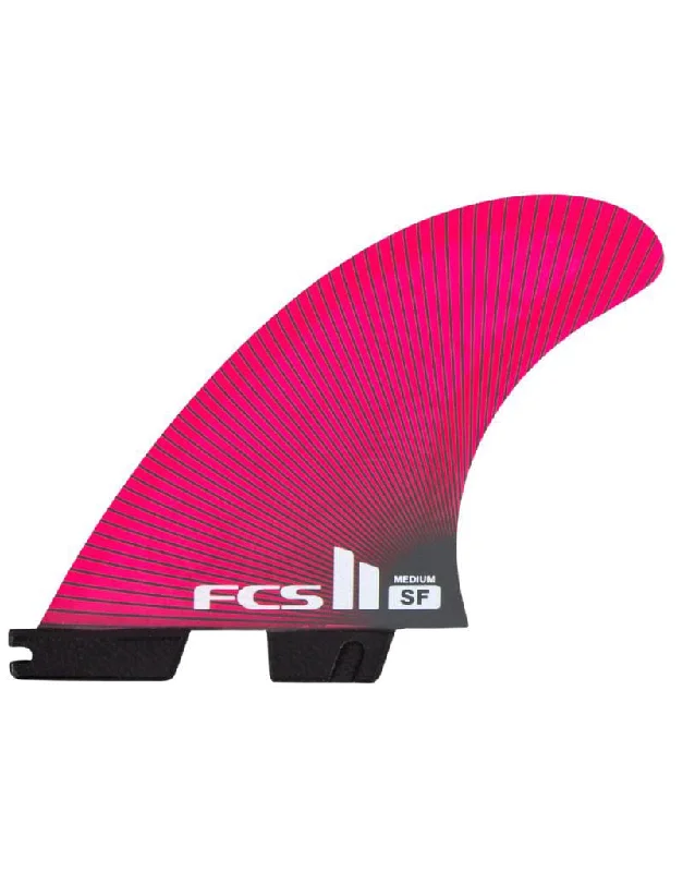 surfboard fins with carbon-fiber edges for strength-FCS II SF PC Thruster Fins