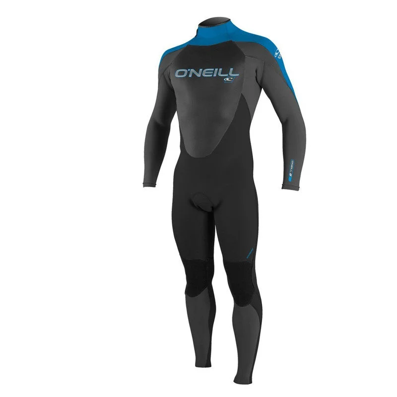 wetsuits for professional surfers-O'Neill Youth Epic 4/3 Wetsuit - Black/Graphite/Blue