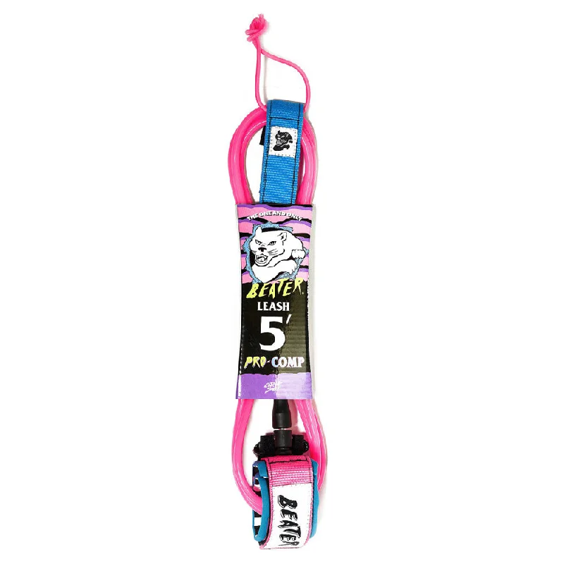 Beater 5' Pro Comp Leash - Pink & Blue