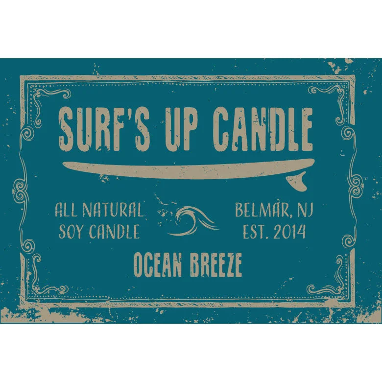 Surfs Up Candle 16oz Mason Jar Candle - Ocean Breeze