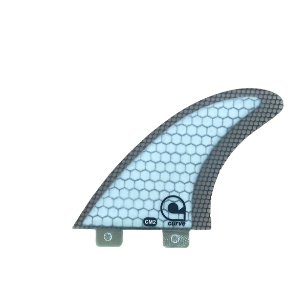 surfboard fins for fast carving in open water-Surfboard Fins CM2 Dual Tab Thruster - CARBON MESH