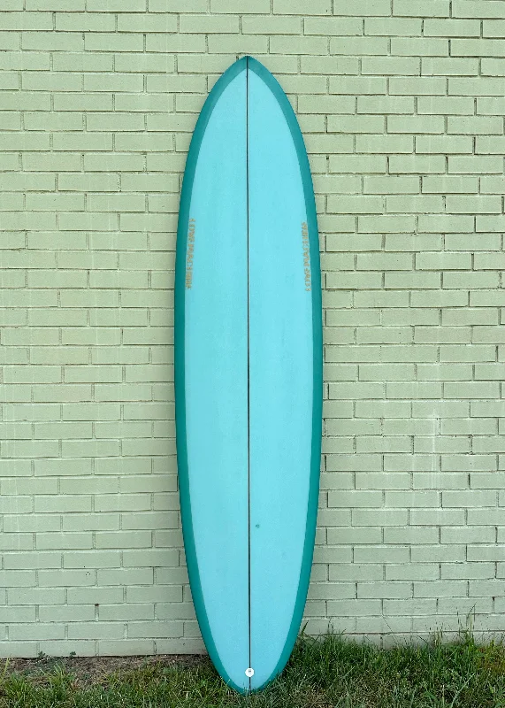 surfboards for all-weather use-7'2" Lovemachine Surfboards FM - Jade Blue