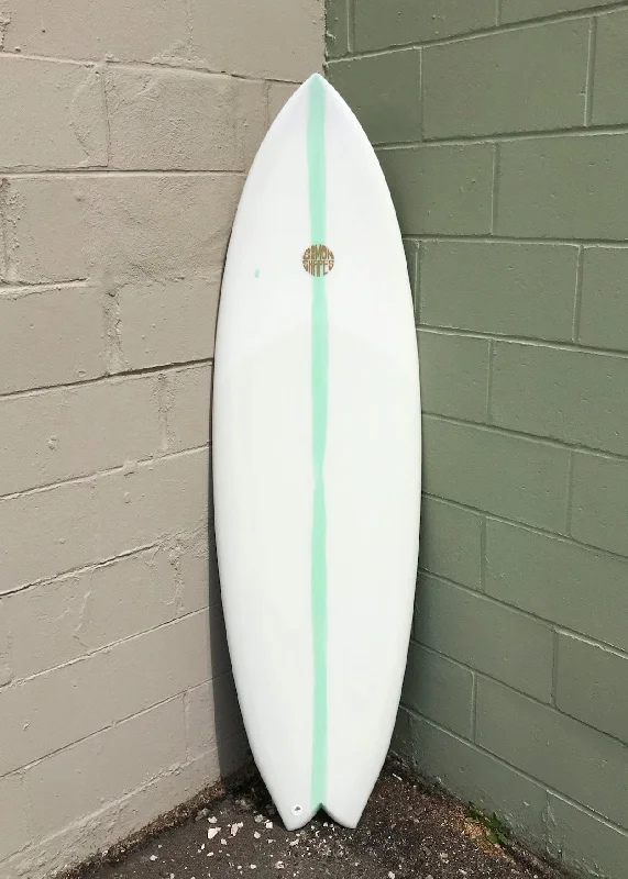 surfboards for efficient wave entry-5'10" Simon Shapes Double Bump Quad - Varial Foam